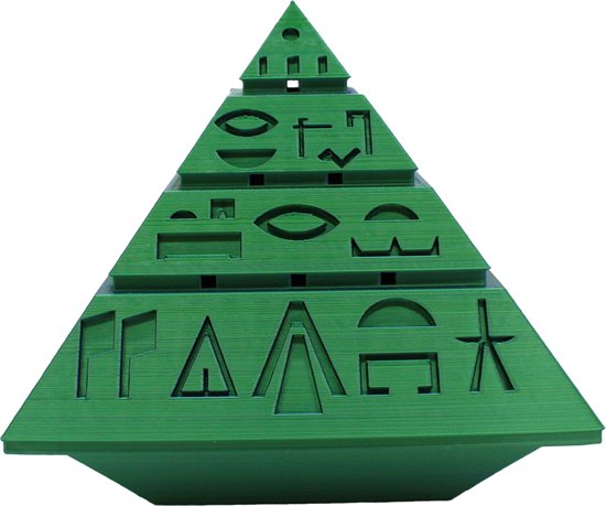 ‘Stargate’ Piramide Met Hiërogliefen En Opslag Box Metallic Emerald Normal – Home Deco – Prachtig Kleuren Spectrum En Design