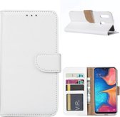 Samsung Galaxy A20E (SM-A202F) - Bookcase Wit - Portefeuille - Magneetsluiting