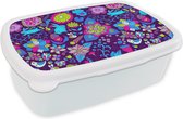 Boîte à Pain Wit - Lunch Box - Boîte à Pain - Filles - Lapin - Rose - Motifs - Fille - Kids - Enfants - 18x12x6 cm - Adultes