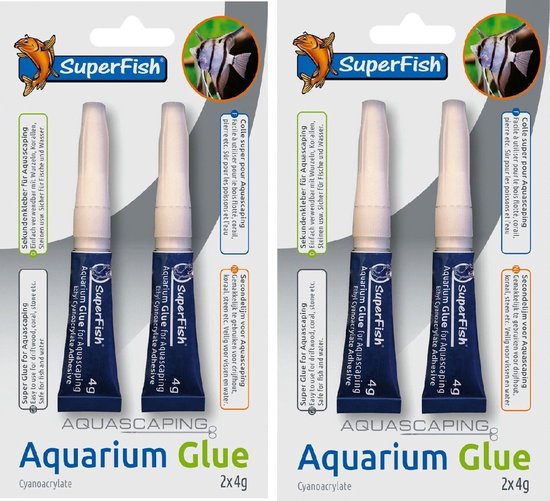 Superfish - Aquariumlijm - Onderwaterlijm - Aquarium - Aquascaping 2x 2 stuks