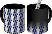 Magische Mok - Foto op Warmte Mokken - Koffiemok - Design - Retro - Bloem - Magic Mok - Beker - 350 ML - Theemok