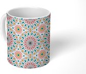 Mok - Koffiemok - Design - Mandala - Bloemen - Mokken - 350 ML - Beker - Koffiemokken - Theemok