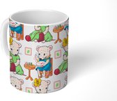 Mok - Koffiemok - Muis - Naaien - Patroon - Mokken - 350 ML - Beker - Koffiemokken - Theemok