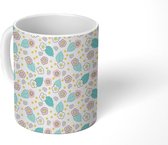 Mok - Koffiemok - Bloemen - Aardbei - Patronen - Mokken - 350 ML - Beker - Koffiemokken - Theemok