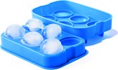Veluw® Professionele IJsblokjesvorm Siliconen - 6x Whisky Bol - 18x12,5x(H)5cm