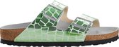 Birkenstock Arizona Dames Slippers Gator Gleam Mineral Narrow-fit | Groen | Microvezel | Maat 37