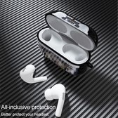 Mobigear Hoesje geschikt voor Apple AirPods Pro 1 Hoesje Flexibel Siliconen | Mobigear Crystal - Transparant / Zwart