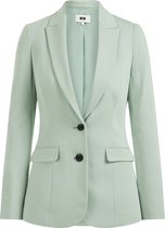 WE Fashion Dames lange tricot blazer met stretch