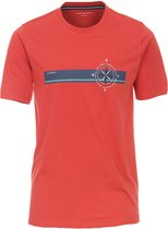 Casa Moda T-shirt Ronde Hals Boston Collectie Rood - XXL