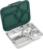 Yumbox Presto RVS - lekvrije Bento box - lunchbox volwassenen - Kale groen