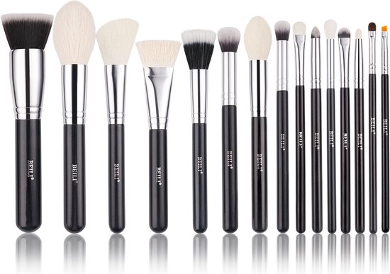 Beili Professionele make up kwasten set – 15 delig – Met foundation kwast – Met poeder kwast – Met oogschaduw kwast