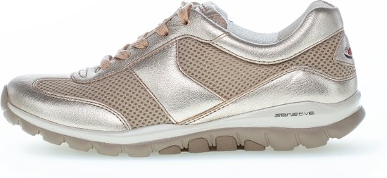 Gabor rollingsoft sensitive 86.966.89 - dames rollende wandelsneaker - zilver - maat 42 (EU) 8 (UK)