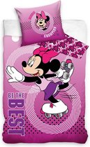 KD® - Minnie Mouse, Be The Best - Dekbedovertrek - Eenpersoons - 140 x 200 cm - Katoen