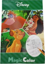 Magic Color Jungle Tekenboek - Toverblok -  Groen - 32x15 cm - Speelboek - Tekenen - Kinderen Disney