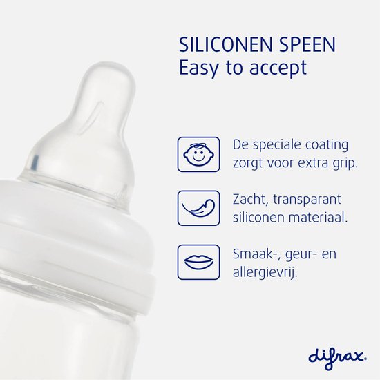 Difrax Baby fles 250 ml Natural - S-Fles - Anti-Colic - Woezel & Pip - 1 stuk — afbeelding 3