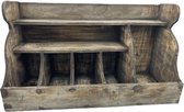 Gruttersbak stoer robuust geleefd hout 5 vakken bruin 70 x 40 cm keuken | 65532 | Home Sweet Home | Landelijke Woonstijl
