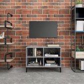 Tv-meubel met metalen poten 69,5x30x50 cm betongrijs