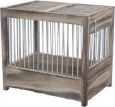 nestkast 15,1 x 21,9 x 19 cm bruin hout/staal