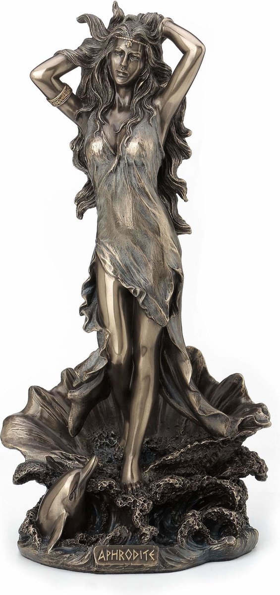 Veronese Design - Aphrodite Stijgt op uit de Zee - Gebronsd Beeld 29cm