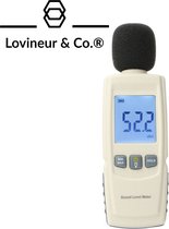 Lovineur & Co Geluidsmeter || 30dB Tot 130dB || Nauwkeurigheid van ± 1.5 dB || Digitale Decibelmeter || Decibel Tester || Decibel || Geluidsmeting || Decibelmeter || Geluidsniveau Meter || DB