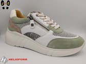 Helioform dames sneaker, H325 wit/mint/combi, Maat 37.5