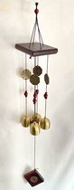 Orgues à vent Feng shui - carillons éoliens - avec 4 cloches en cuivre 6 pièces porte-bonheur -7x7x55cm