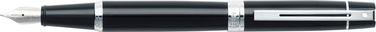 Sheaffer vulpen - 300 - glanzend zwart met chroom - penpunt F - inclusief convertor voor vulling