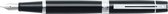 Sheaffer vulpen - 300 E9312 - F - Glossy black chrome plated - SF-E0931243