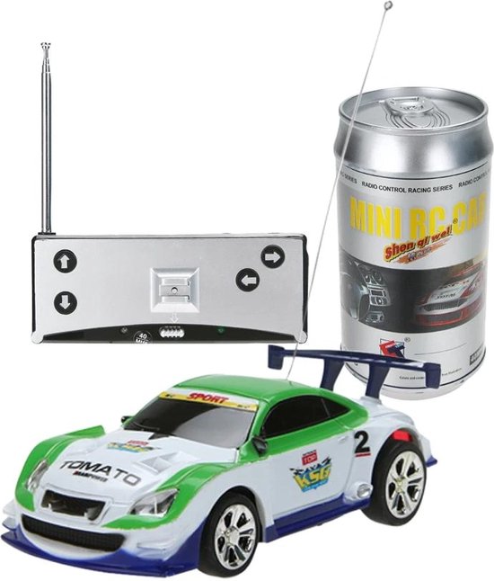 DrPhone TinyCars - Sport R/C Racer Radio Besturing - 20 KM/H - RC Micro Racing Bestuurbare Auto Inclusief Pionnen - White electronic - Spaar ze Allemaal