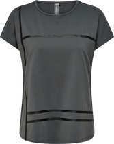 Only Play Sportshirt met streep - Dark Shadow - Dames - Maat M