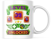 Verjaardag Mok level 39 unlocked | Verjaardag cadeau | Grappige Cadeaus | Koffiemok | Koffiebeker | Theemok | Theebeker