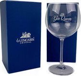 Gin glas Jura Gegraveerd met GIN Queen - Geschenkverpakking - Glencairn Crystal Scotland