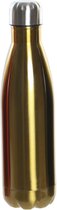 RVS thermos waterfles/drinkfles goud met schroefdop 500 ml - Sportfles - Thermosfles