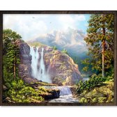 Eagle® Diamond Painting Volwassenen - Prachtige Waterval - 50x40cm - Vierkante Steentjes
