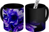 Magische Mok - Foto op Warmte Mok - Patroon - Bloemen - Paars - 350 ML - Uitdeelcadeautjes
