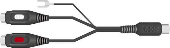 Adaptateur DIN 5 broches Stéréo mâle / 2 x RCA femelle, souple, par