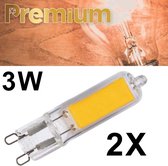 2 x Premium G9 Led - 3 Watt - 3W - 12V - Lichtbron - Ledlamp - Dimbaar - Vervangt 40W Halogeen - 2 stuks
