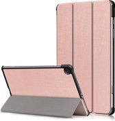 Samsung Galaxy Tab S6 Lite Hoesje - 10.4 inch - Samsung Tab S6 Lite Hoesje - Tri fold book case hoes - TPU Back Cover met stand Rosegoud