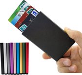 Luxe Pasjeshouder - Pashouder - Creditcardhouder - Kaarthouder - RFID & NFC Beveiliging - Aluminium - Zwart