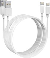 iPhone oplader kabel - iPhone kabel - Lightning USB kabel - iPhone lader kabel geschikt voor Apple iPhone 6,7,8,9,X,XS,XR,11,12,13 - 2-PACK
