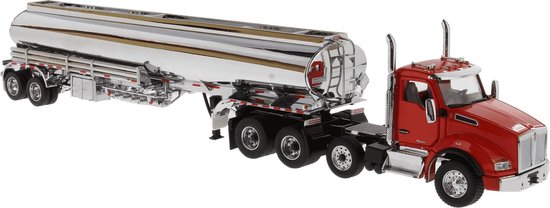 Trattore Diecast Masters 84420 Kenworth T880 Con Rimorchio Ed Escavatore – Scala 1/87