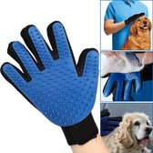 Handschoen - Verzorgingsborstel - Silicone Handschoen - Huisdierenborstel - Harenborstel - Voor Honden en Katten - Blauw