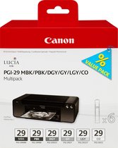 Canon PGI-29 - Inktcartridge / Zwart / Foto Zwart / Grijs / Licht Grijs / Donker Grijs / Pigment Zwart
