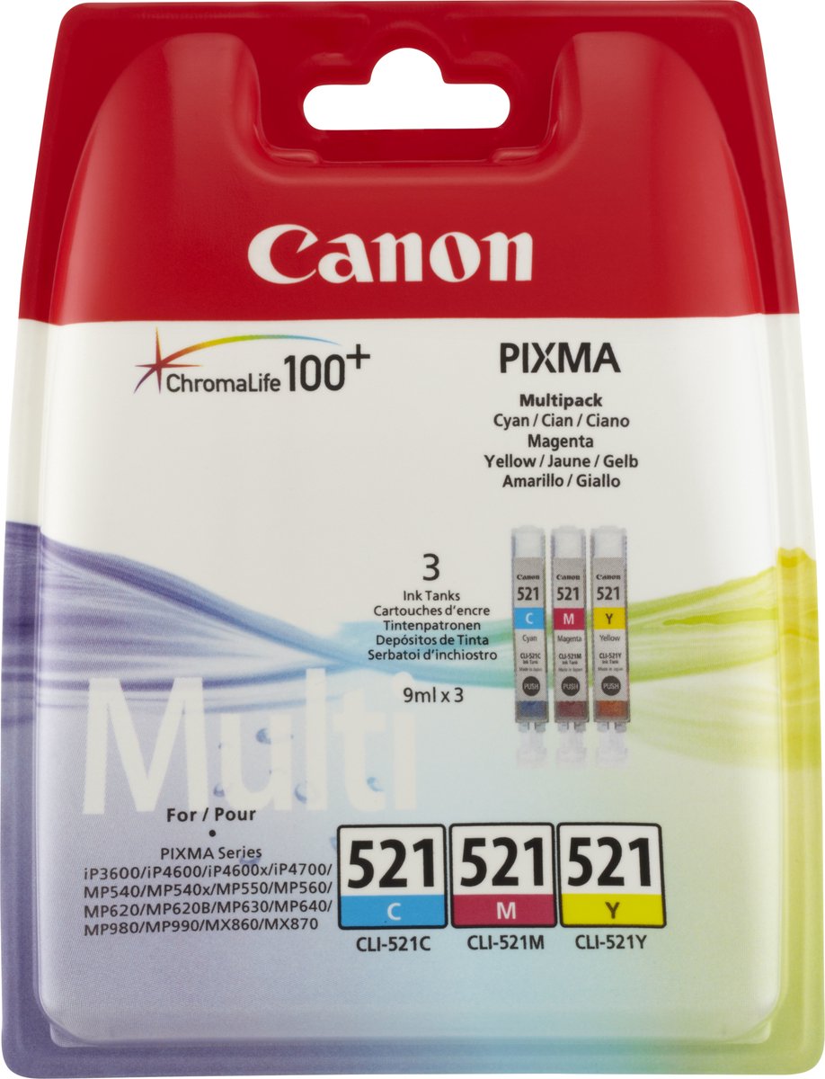 Canon CLI-521 - Inktcartridge / Cyaan / Magenta / Geel - Canon