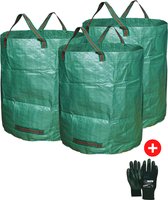 Vento Fresco Tuinafvalzak - Set 3 Stuks - incl. gratis Handschoenen - Tuinzak - 720 liter - Opbergtas - Speelgoed - Tuinafval – Polyethyleen