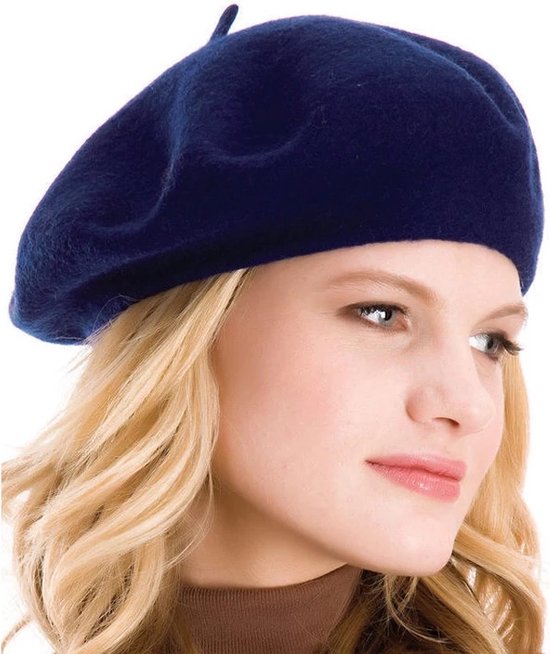SCHEFMAN® Baret dames | Hoed Alpinopet Petje | Hoedje - Blauw | bol.com