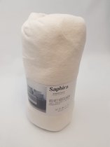 Saphira Velvet/Velours Hoeslaken Wit 90/100 x 200 cm + 30 cm hoekhoogte