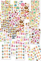 Deluxe Mega Stickerset Cupcakes en IJsjes | 27 Stickervellen | Veel Stickers in thema Zoetigheden | Knutselstickers | Stickerpakket | Knutselen Meisjes | Glitterstickers, Kindersti