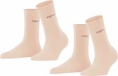 ESPRIT Uni 2-Pack duurzaam organisch Katoen Multipack Dames Sokken roze - Maat 39-42