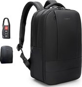 Tigernu Comfort laptop rugzak 15,6 inch - anti diefstal rugzak - schooltas - waterafstotend - zwart - INCLUSIEF regenhoes en cijferslot